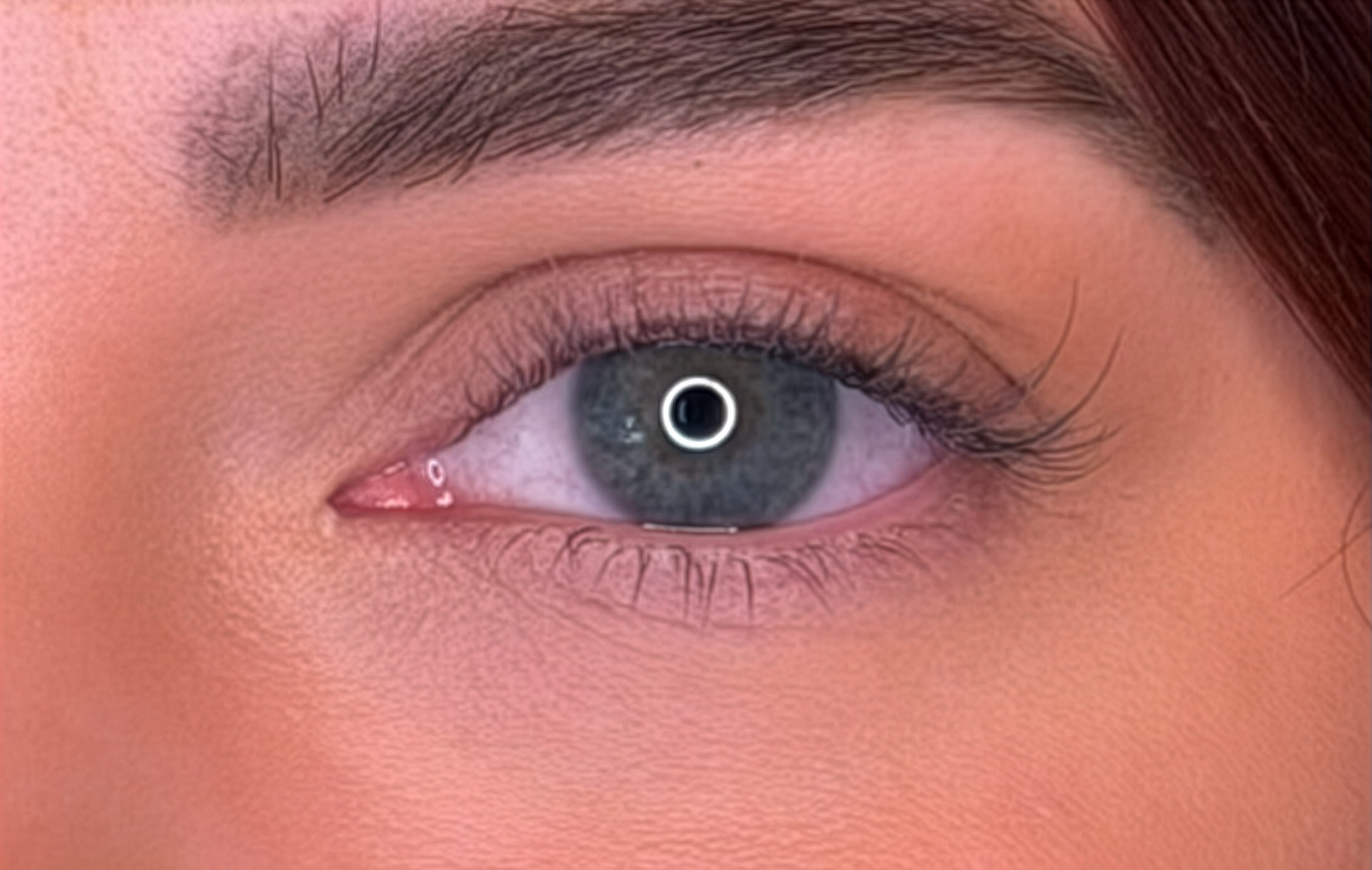 Mariah's lashes before lash extensions